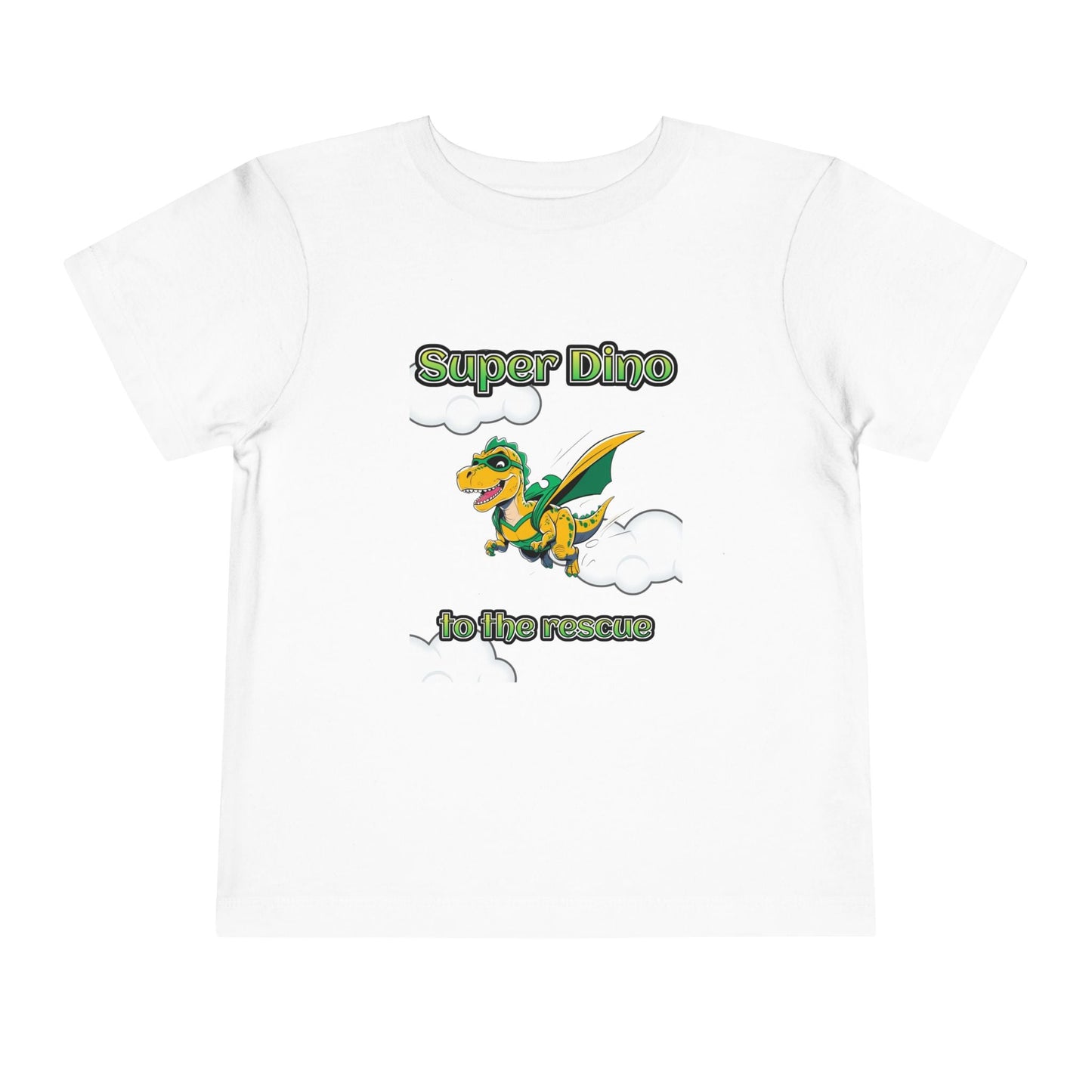 Toddler Tee with superhero dinosaur design for kids.