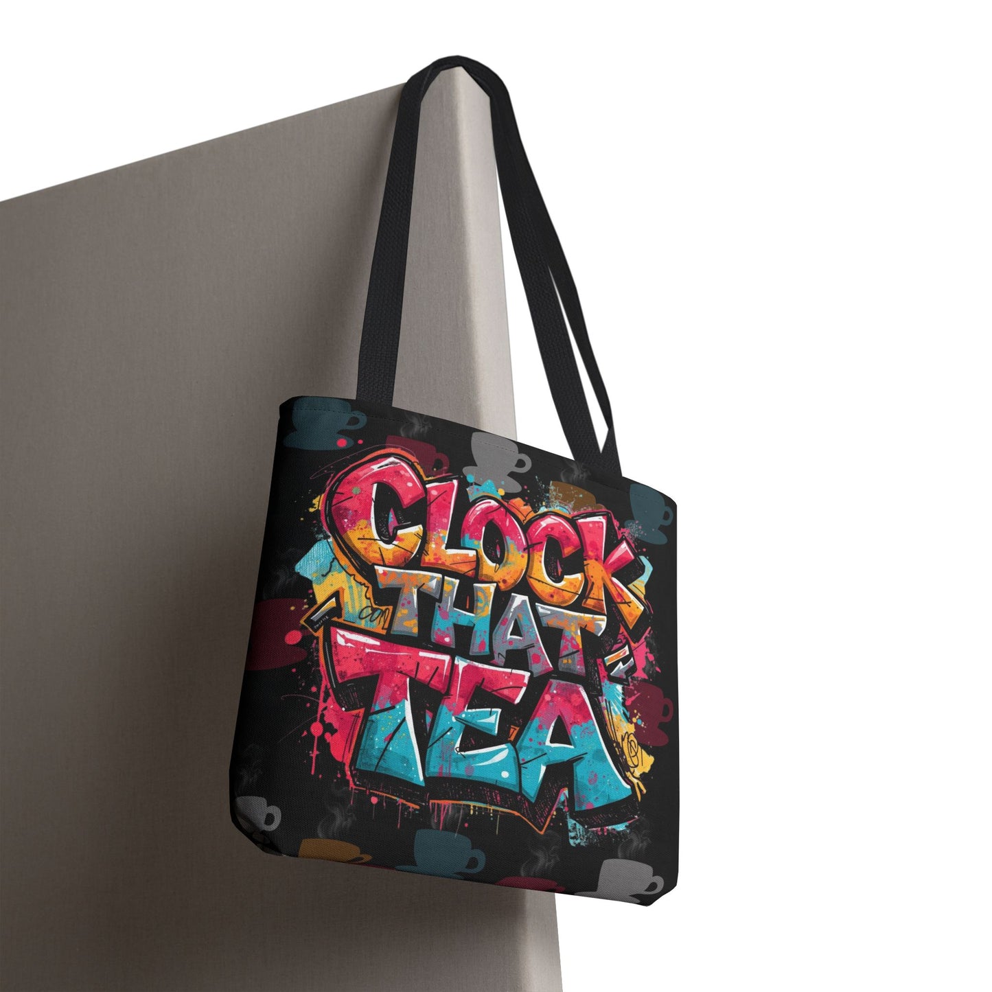 Graffiti Tote Bag - Clock That Tea