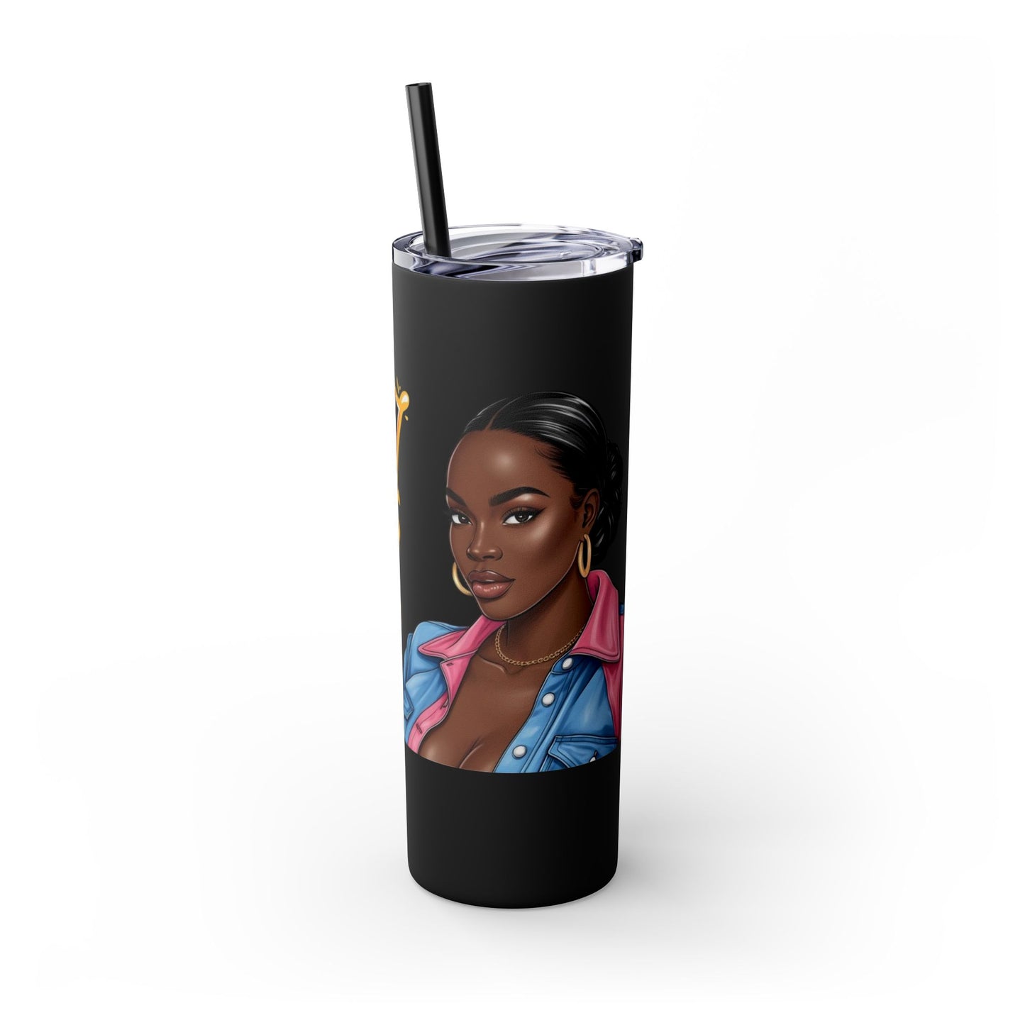 Crazy Sexy Cool Skinny Tumbler - 20oz Travel Mug with Straw
