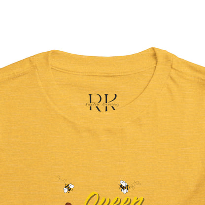 Queen Bee Toddler Short Sleeve Tee - Cute Kids Shirt for Bee Lovers