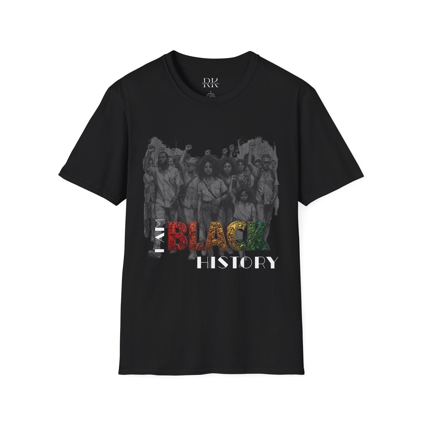Black History T-Shirt — 'Black History' Graphic Tee Celebrating Unity & Pride
