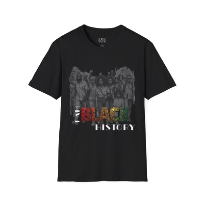 Black History T-Shirt — 'Black History' Graphic Tee Celebrating Unity & Pride