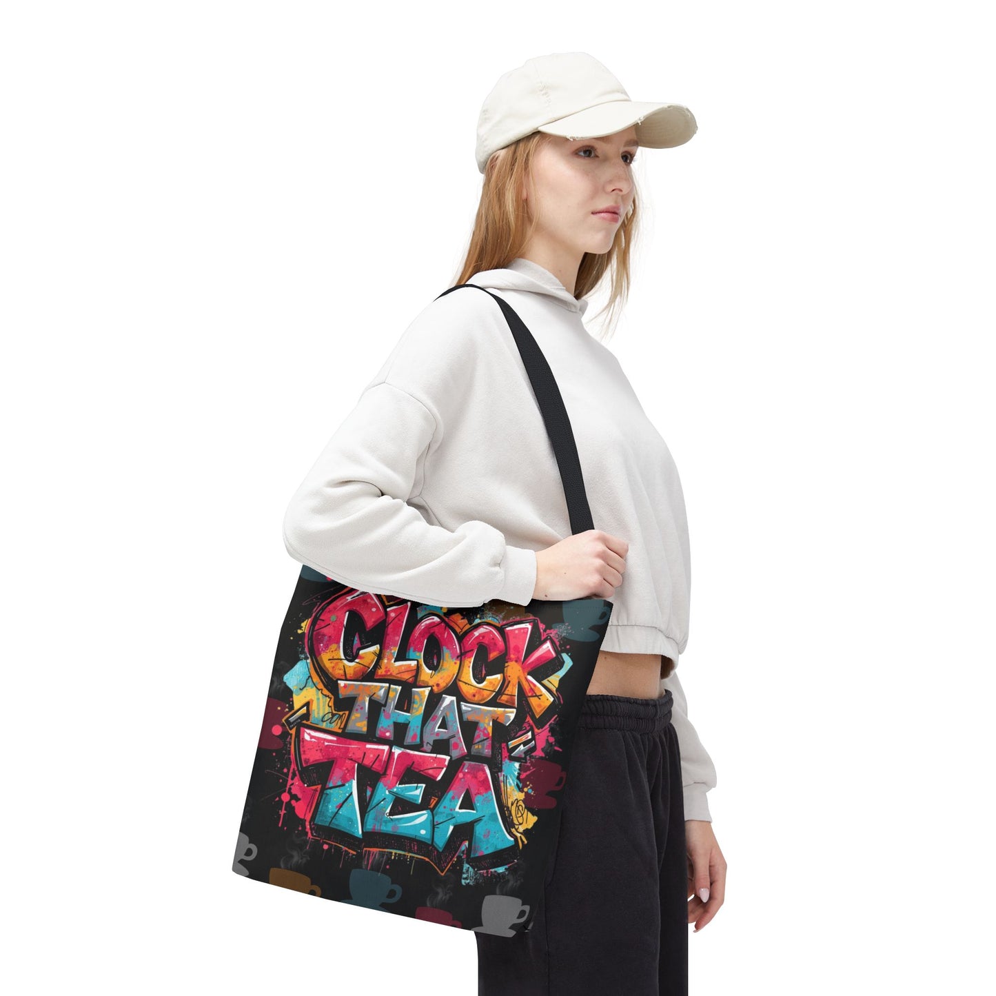 Graffiti Tote Bag - Clock That Tea