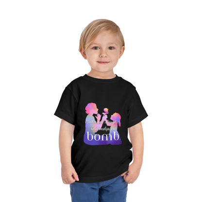 Mother Daughter Matching Toddler Tee - Love Relationship Outings Casual Wear