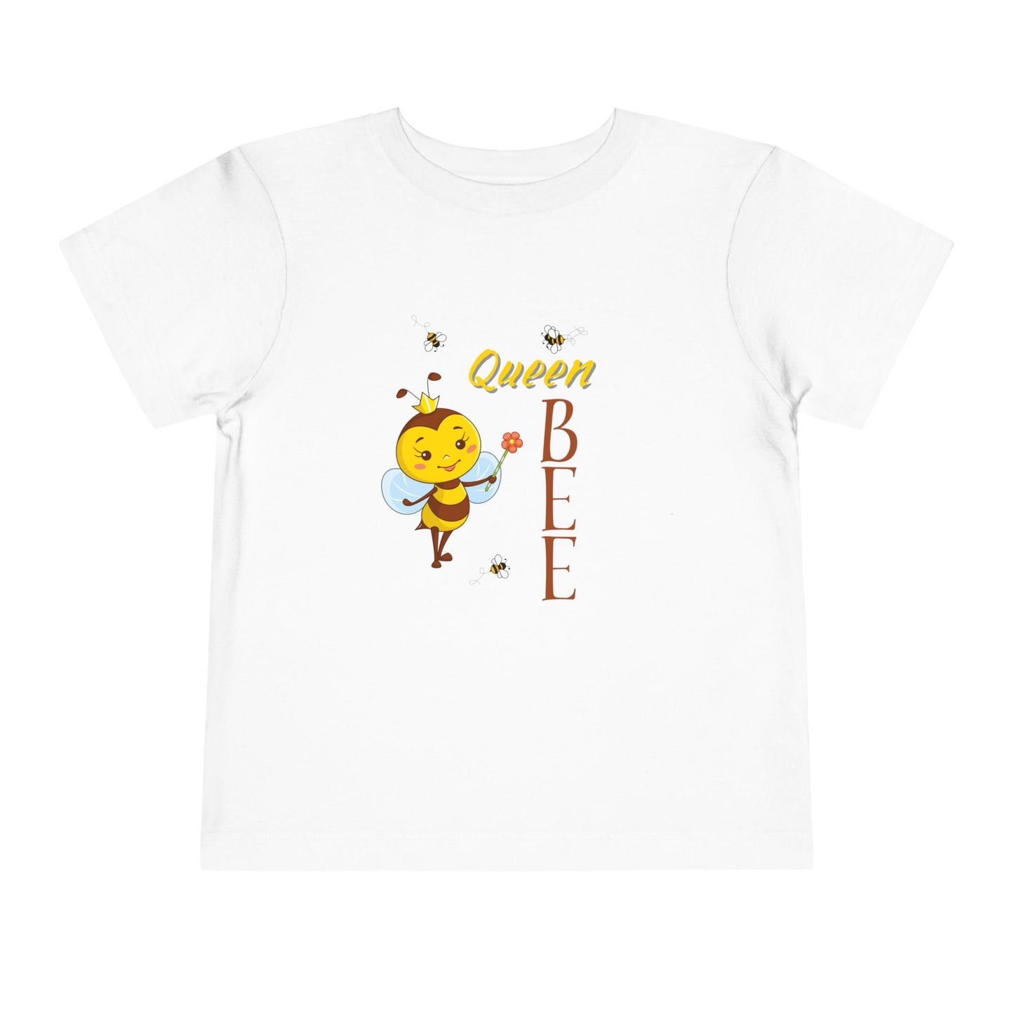 Queen Bee Toddler Short Sleeve Tee - Cute Kids Shirt for Bee Lovers