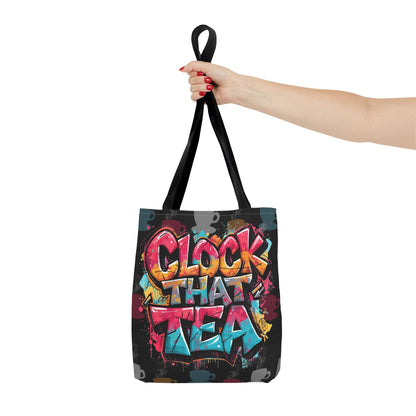 Graffiti Tote Bag - Clock That Tea