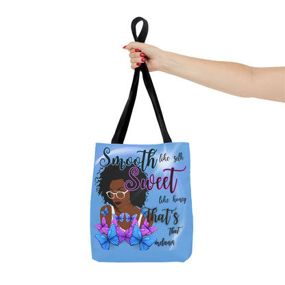 Melanin Tote Bag - Smooth Like Silk, Sweet Like Honey, Beautiful Calm Colors