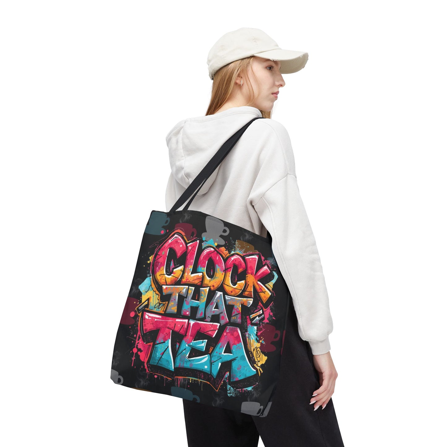 Graffiti Tote Bag - Clock That Tea