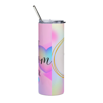Personalized Stainless Steel Tumbler - Love & Memories Best Mom Ever Design, 20oz