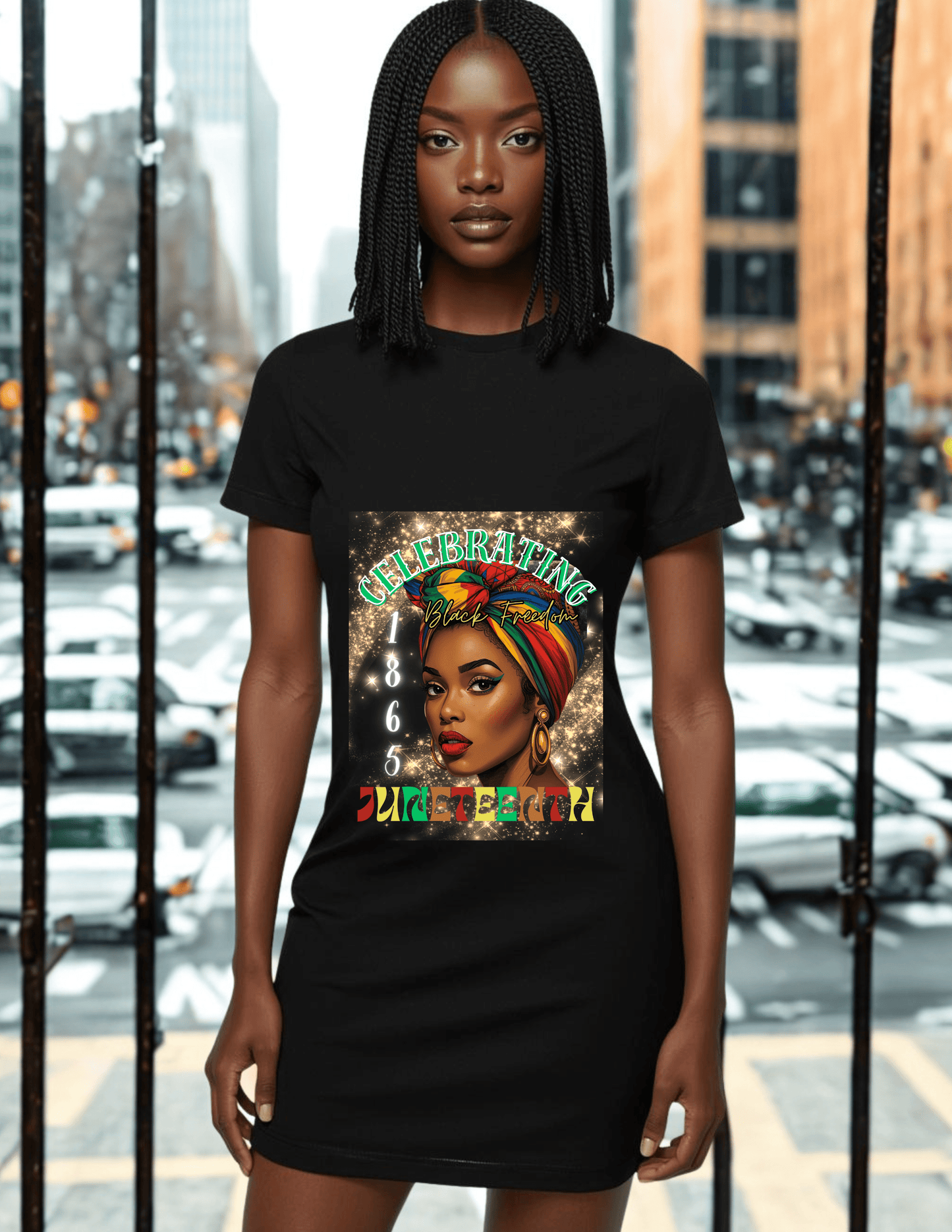 Celebrating 1865 Juneteenth T-Shirt Dress