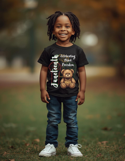 Toddler Tee — Juneteenth "Celebrating Black Freedom" Teddy 1865