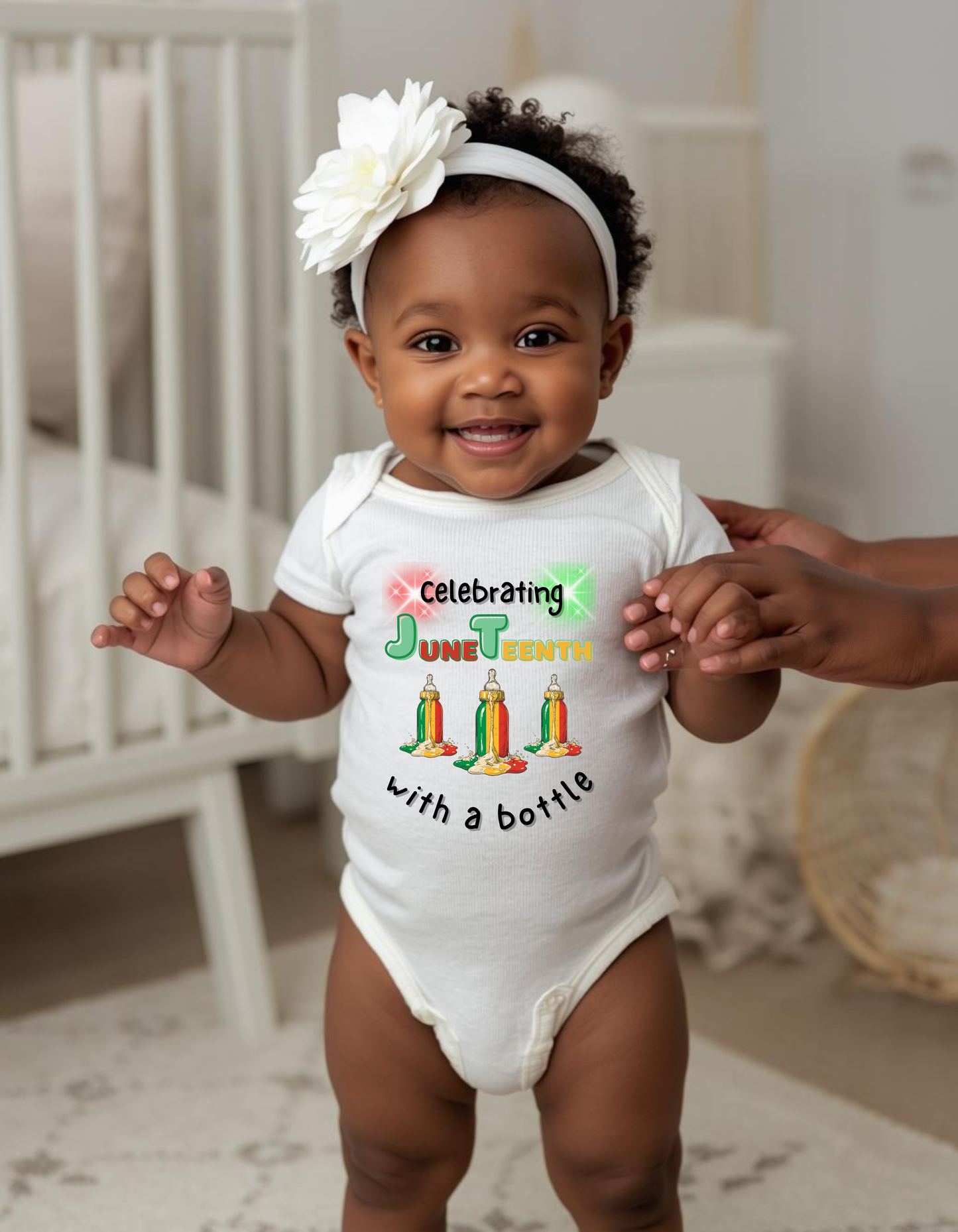 Juneteenth Baby Bodysuit – "Celebrating Juneteenth with a Bottle" Infant Onesie