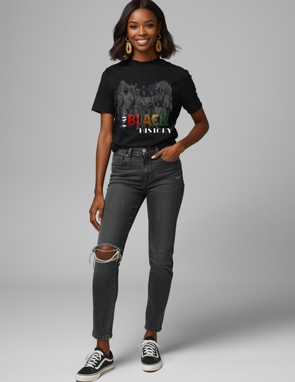 Black History T-Shirt — 'Black History' Graphic Tee Celebrating Unity & Pride