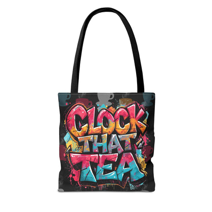 Graffiti Tote Bag - Clock That Tea