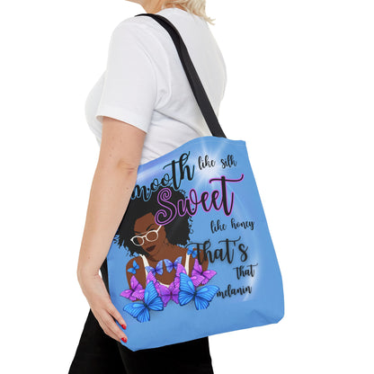 Melanin Tote Bag - Smooth Like Silk, Sweet Like Honey, Beautiful Calm Colors