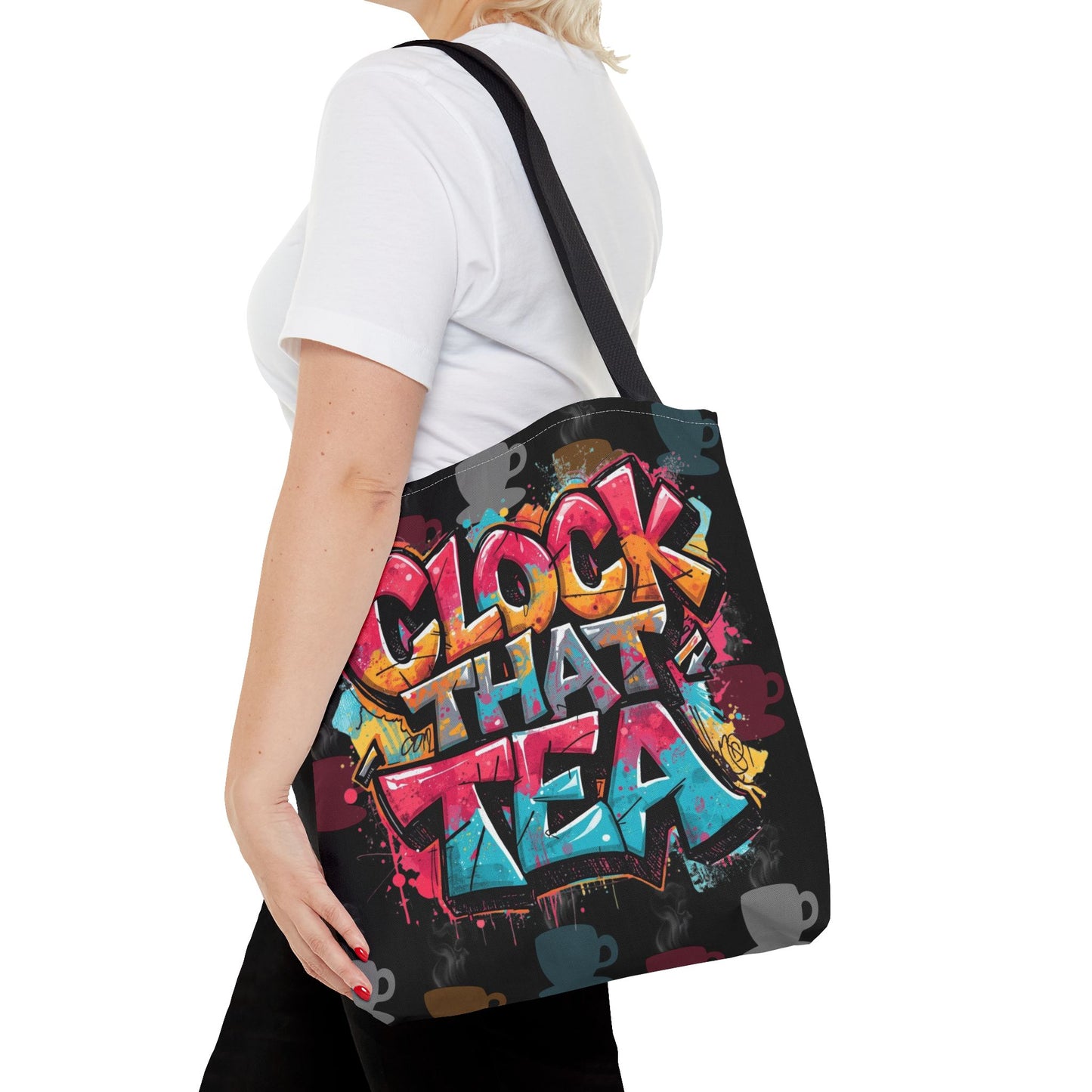 Graffiti Tote Bag - Clock That Tea