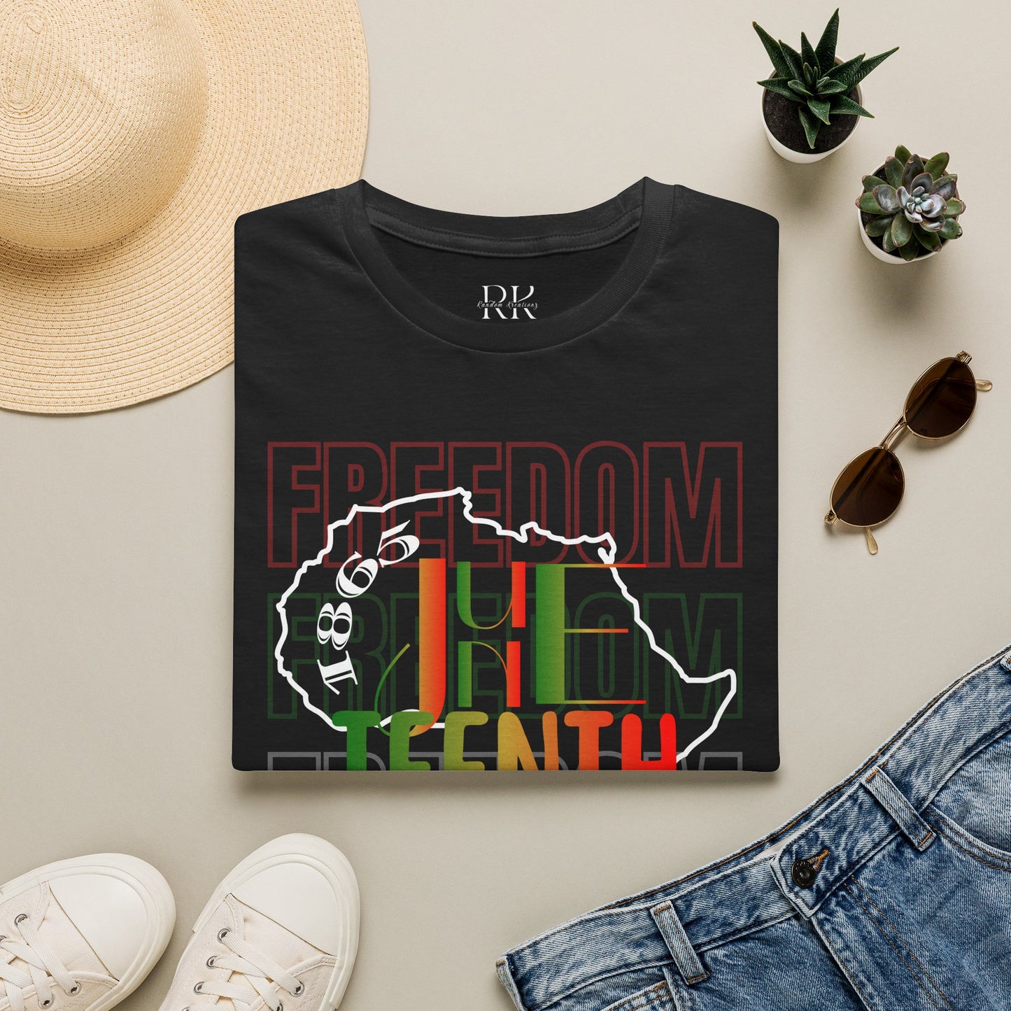 Juneteenth Freedom T-Shirt — Africa Silhouette with Pan-African Colors