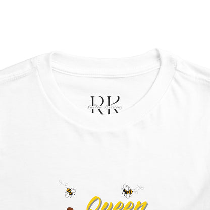 Queen Bee Toddler Short Sleeve Tee - Cute Kids Shirt for Bee Lovers