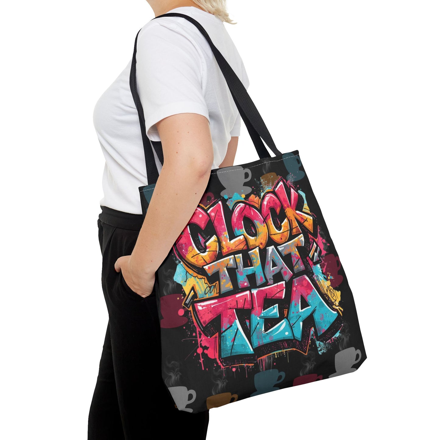 Graffiti Tote Bag - Clock That Tea