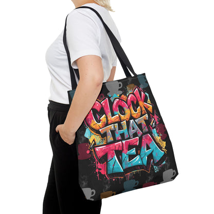 Graffiti Tote Bag - Clock That Tea