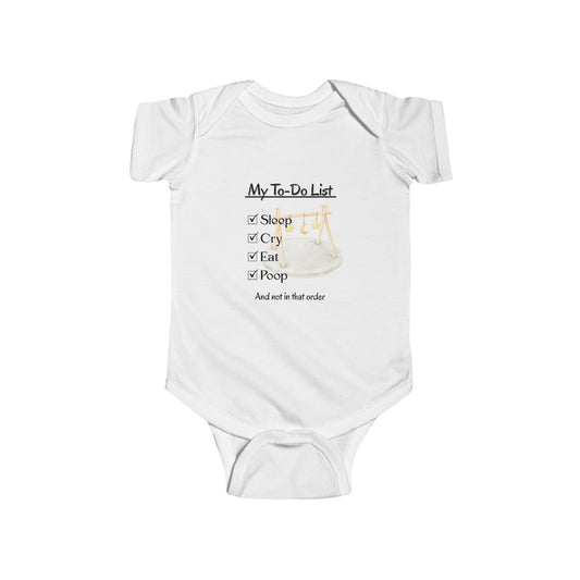 Funny To-Do List Infant Bodysuit