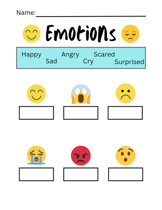 Emotions Worksheet