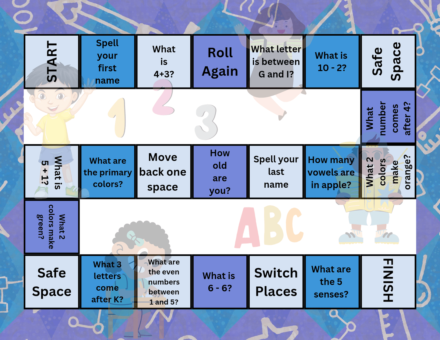 The Learning Journey Printable Board Game