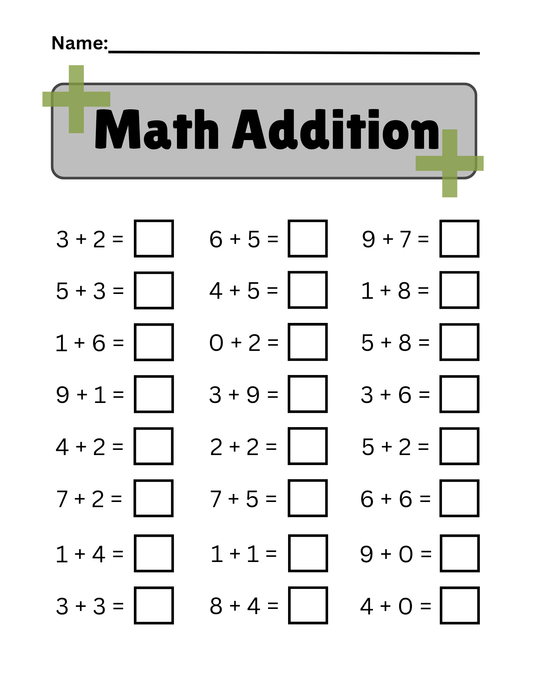 Math - Addition Worksheets