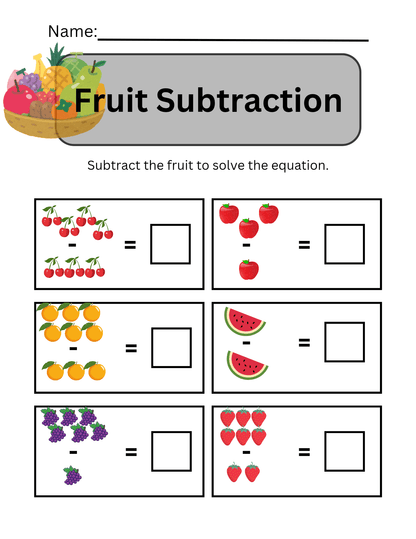 Math - Subtraction Worksheets