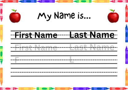 Name Practice Worksheet