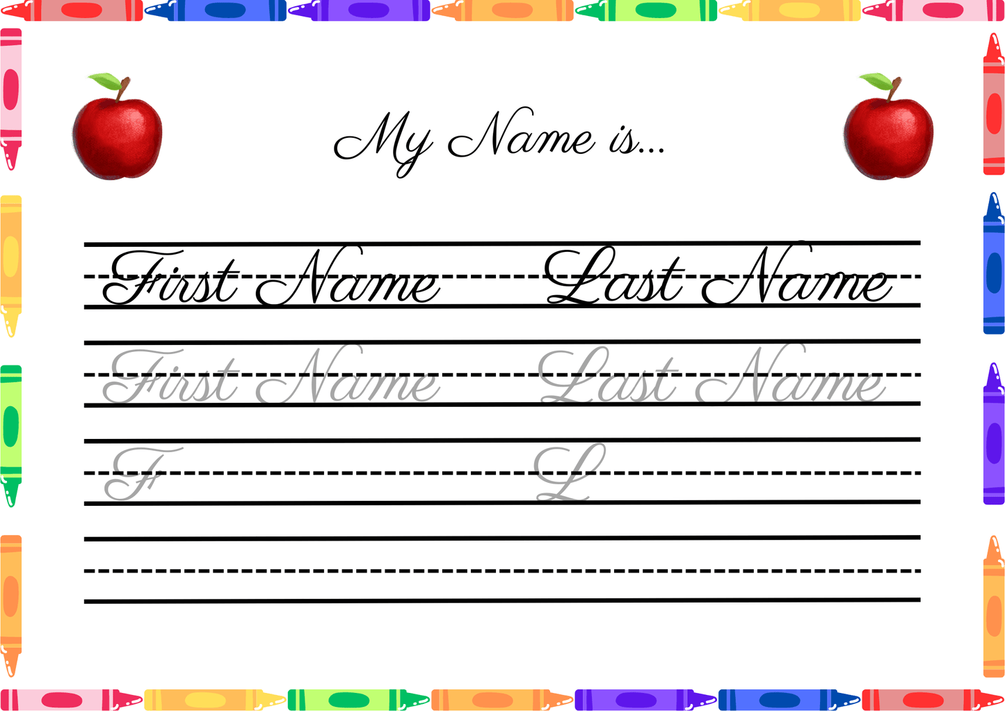 Name Practice Worksheet