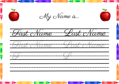 Name Practice Worksheet